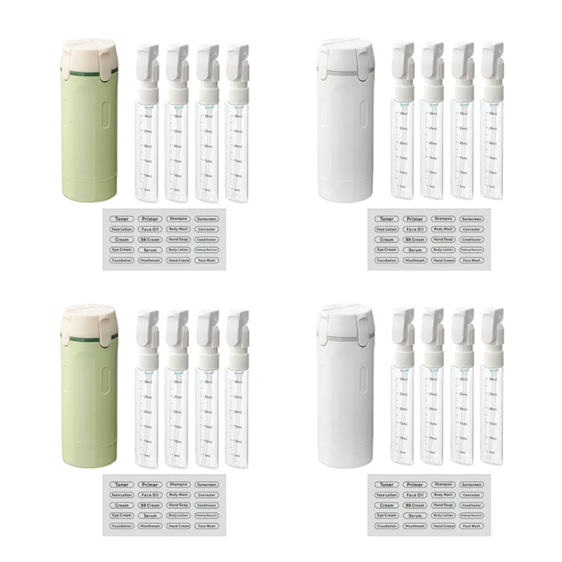 SwiftPour – Leakproof 4-in-1 Travel Dispenser – Green * 2 + White * 2