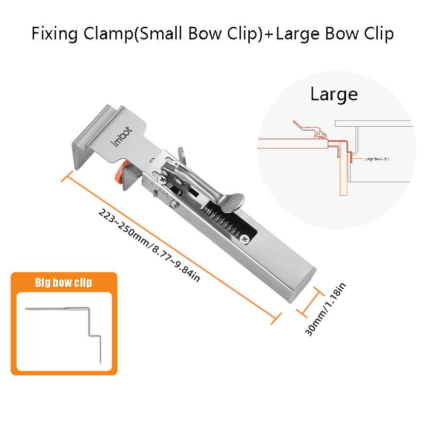 AlignGrip – Drawer Installation Clamp – Fixing Clamp(Small Bow Clip)+Large Bow Clip / 1 Pc