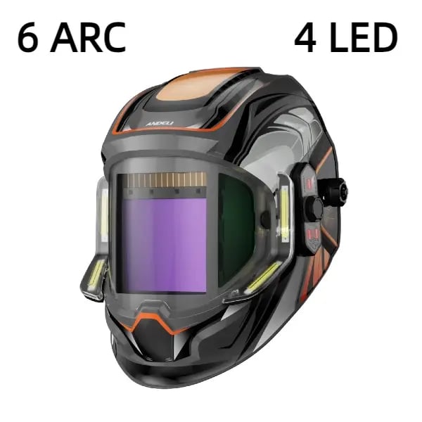 WeldVision Elite – 6 Sensor Smart Helmet – MONERGR-4LED-PRO