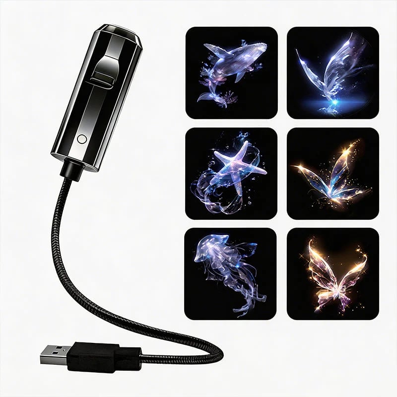 OrbitGlow – Flexible Gooseneck Star Lamp – Butterfly Ocean