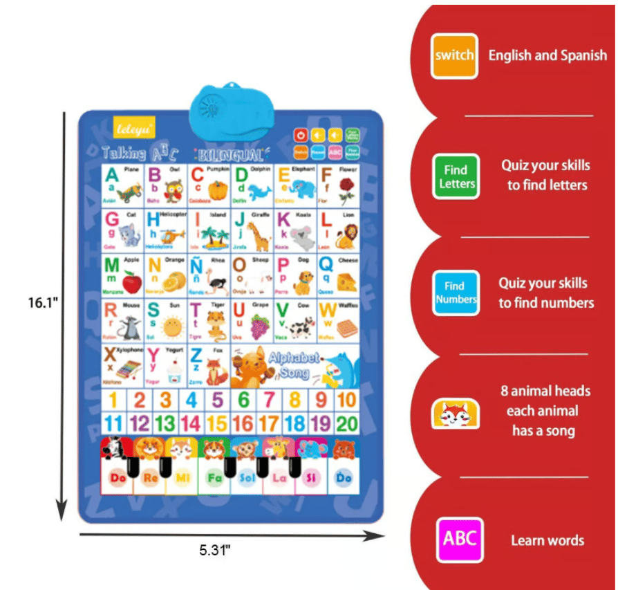 TinyGenius – Kids Talking Learning Wall Board – image 4