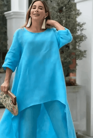 LunaFit – Women's Solid Color Linen Casual Suit – image 10