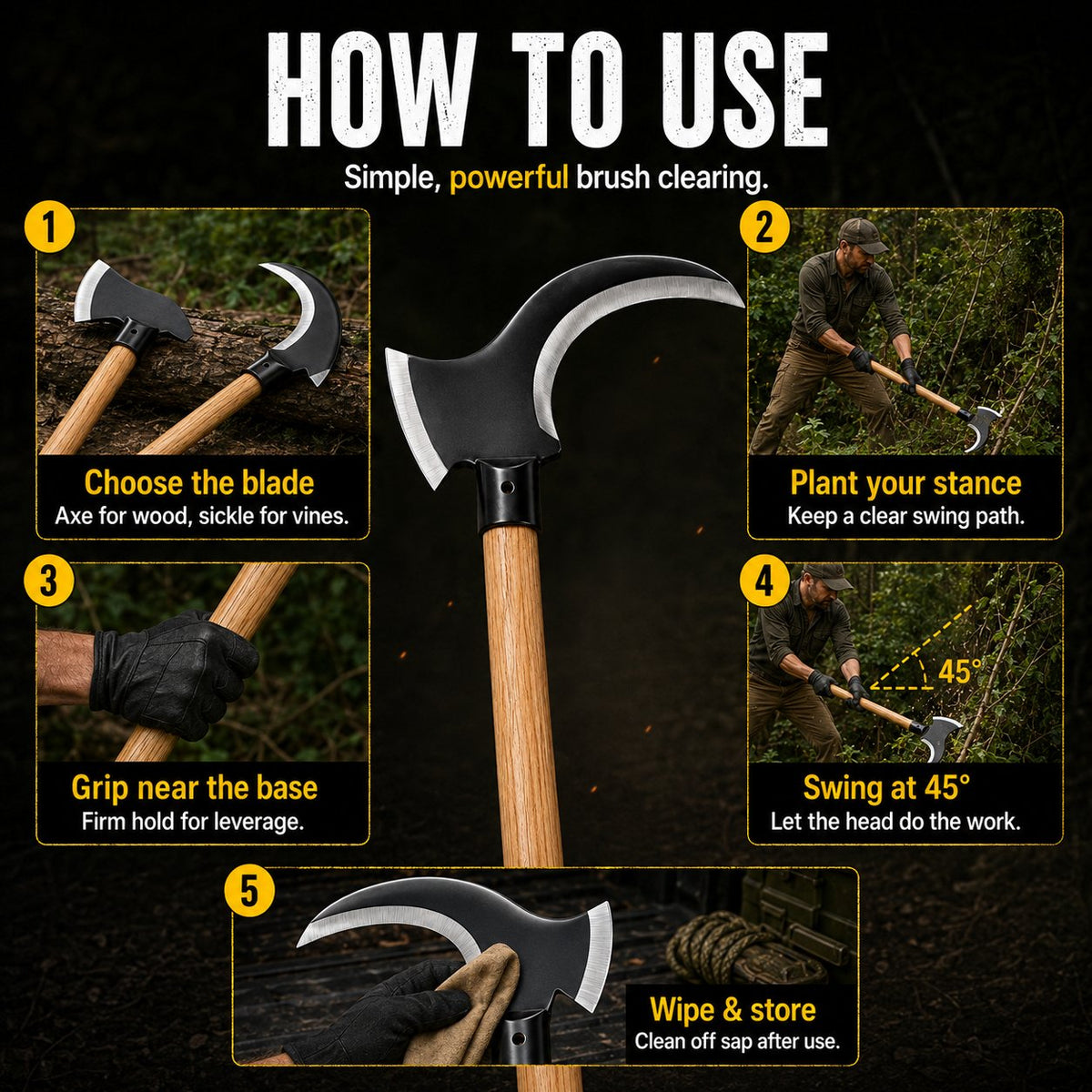 TimberClaw – Dual-Edge Clearing Axe – image 11