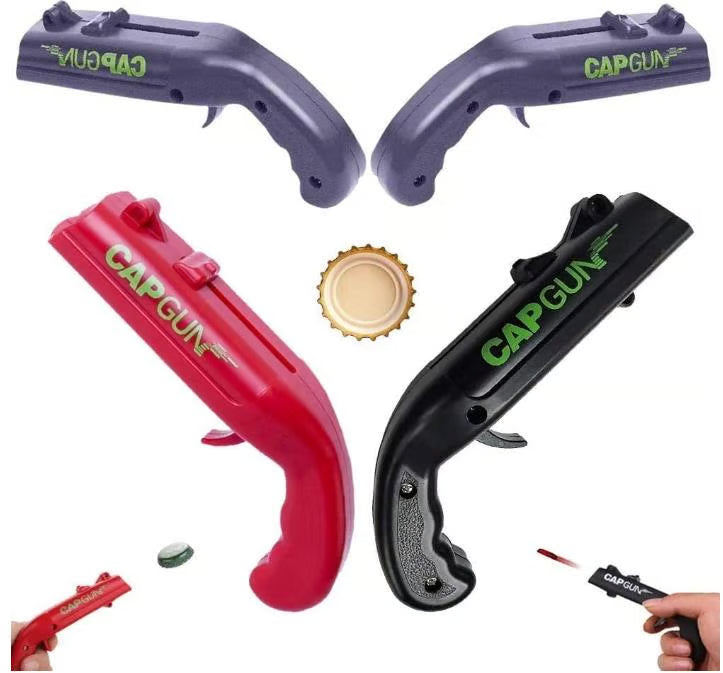 PopShot – Gun Style Bottle Cap Opener – Red+Gray+Black+BlueBuy 2 get 2 free