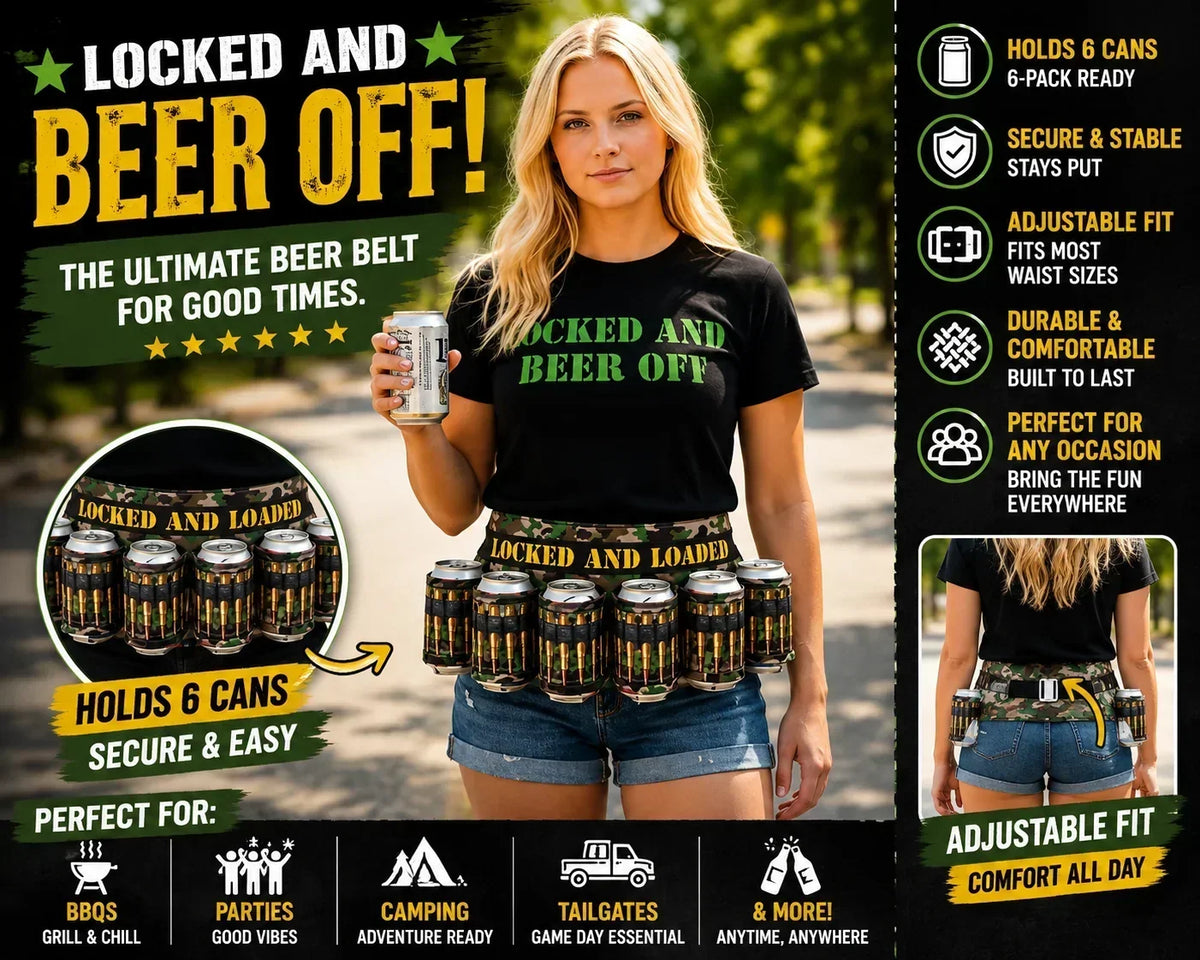 DrinkMate – Adjustable 6-Can Beverage Holster Belt – image 9