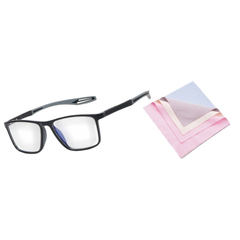 VisionFlex | Ultra-Light Presbyopic Sports Glasses – Glasses + Cleaning Cloths (4pcs Recommended) / Black / '+0.00 / No diopter