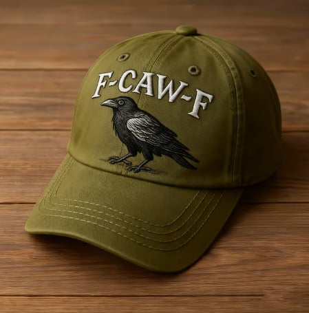 CawMode – Vintage Graphic Hat – Army Green