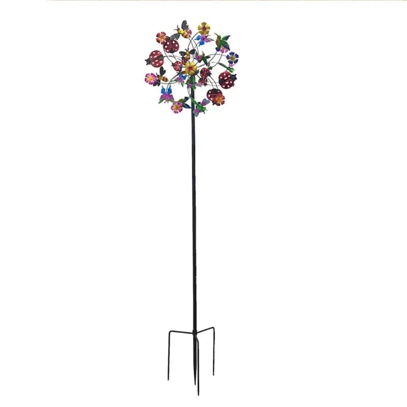 Outdoors Wind Spinners with Decorative Flowers(Includes bracket) – image 9