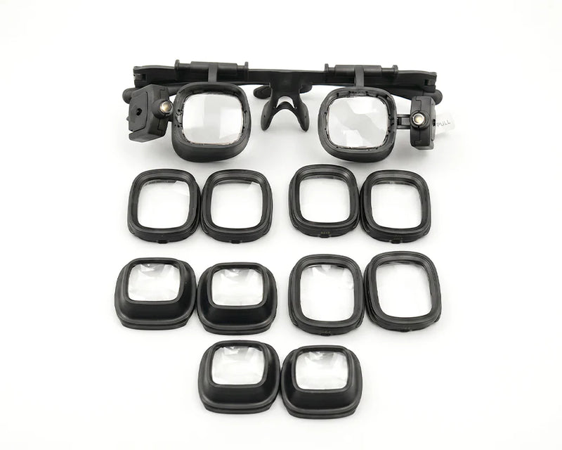 VisionPro – Hands Free LED Magnifier Glasses Kit – 6-Lens System (2X+4X+6X+10X+18X+25X)