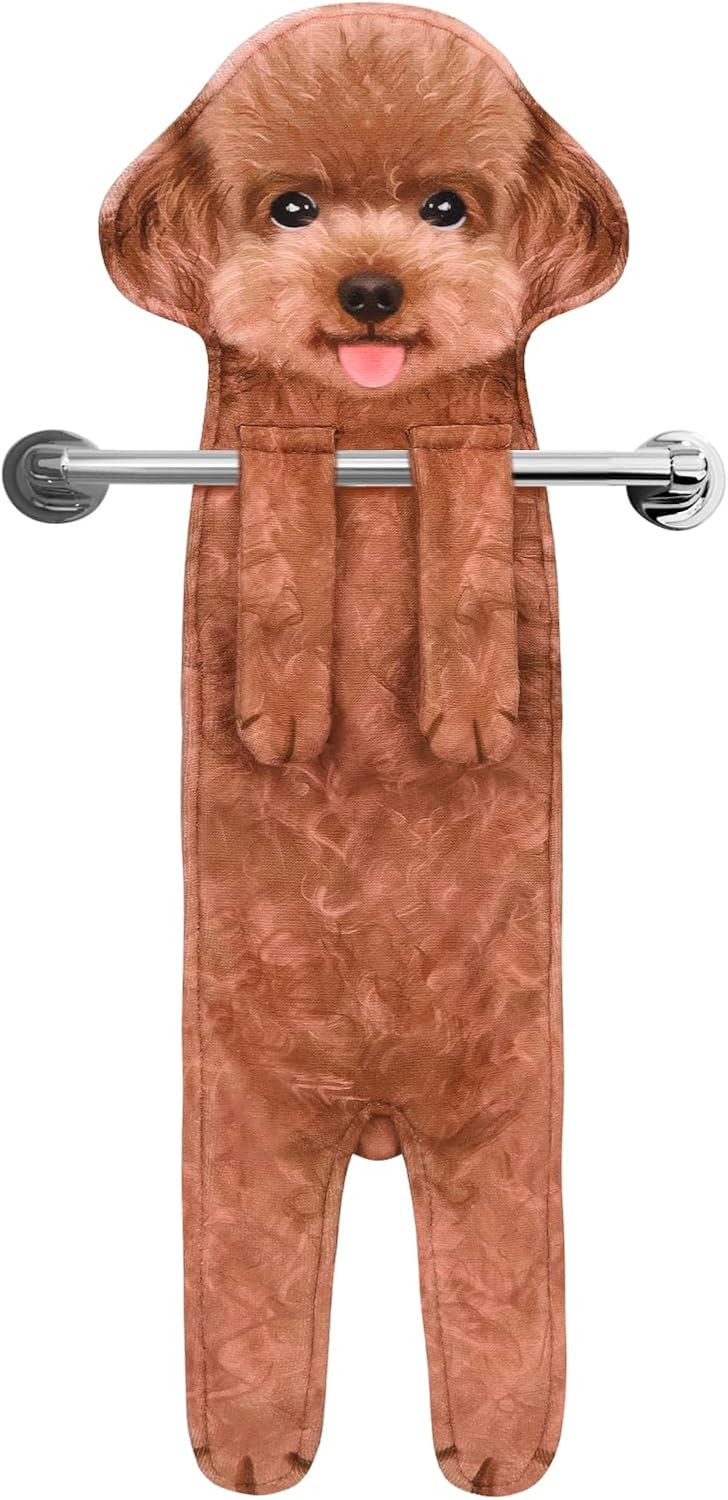 PurrSoft – Cute Cat Microfiber Hand Towel – Poodle