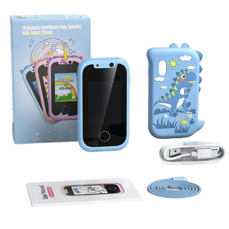 TinyTech – Interactive Kids Smartphone Toy – Dinosaur - blue