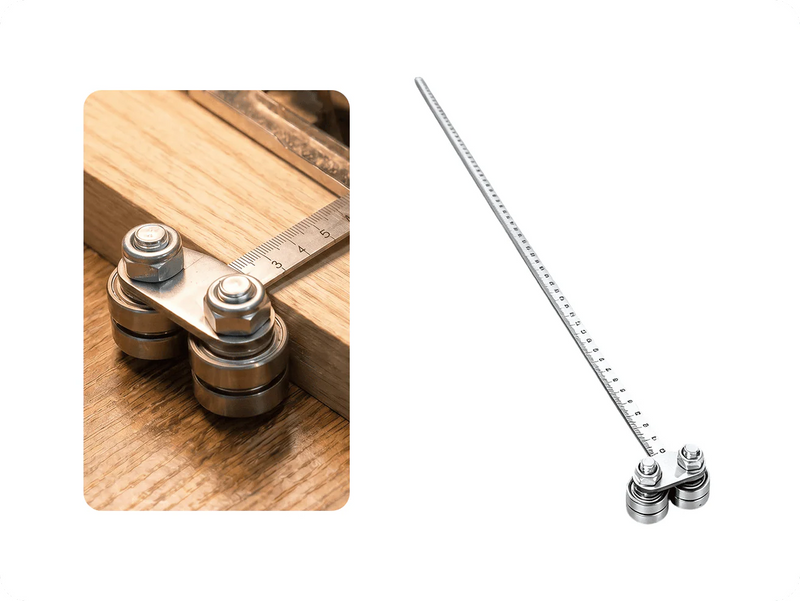 EdgeLine – Durable Stainless Steel Saw Guide Ruler – Dual-Axis