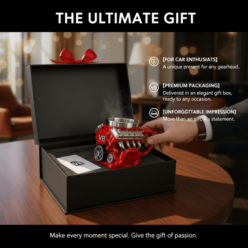 Ultimate V8 Engine Stainless Steel 3D Mug & A Gearhead's Dream – image 10
