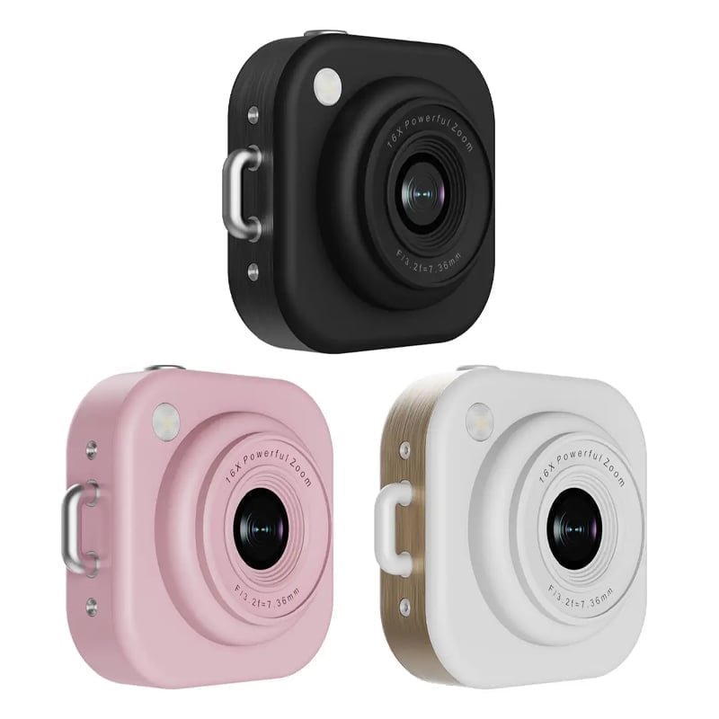 TimeCapsule – Mini Retro Camera – Pink + Black + White Combo Pack