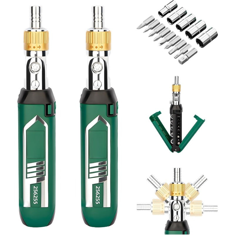 TorqueFlex – 14 Bit Multi Angle Screwdriver – 2-Pack - Most Popular!