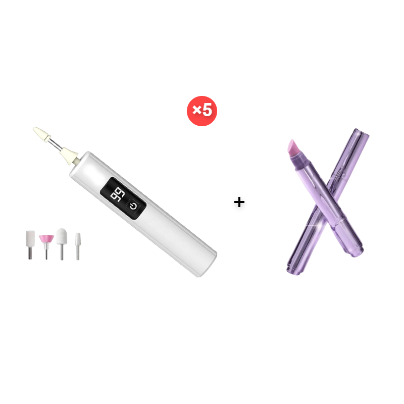 FlawlessTouch – Nail Drill & Buffing System – Electric Nail Drill+4 types of grinding head accessories / BUY 3 GET 2 FREE - 5 PCS / Nail Polisher + Nail Care Pen ️