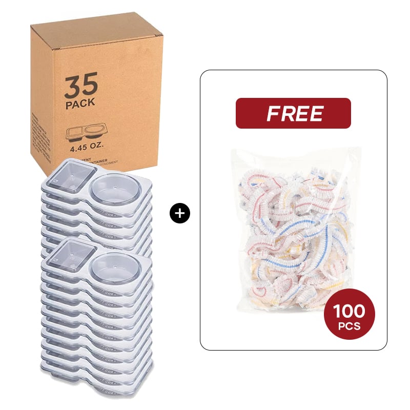 BiteBox Duo – Fresh Storage Snack Container – 35 pcs Containers + 100 pcs Wraps Bundle