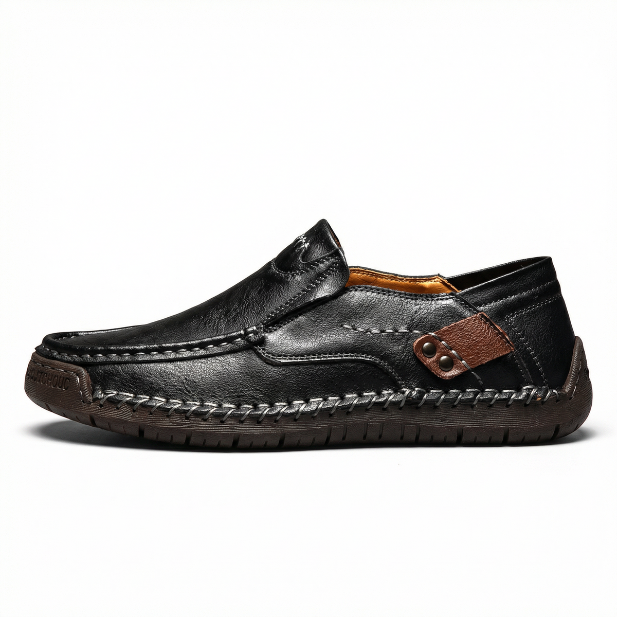 Bravon™ – Premium Leather Comfort Shoes for Men – Black / 38
