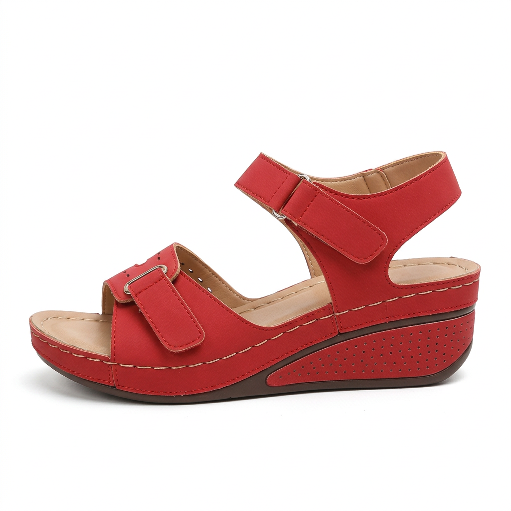 Alfreda Orthopedic Sandals – Red / 35