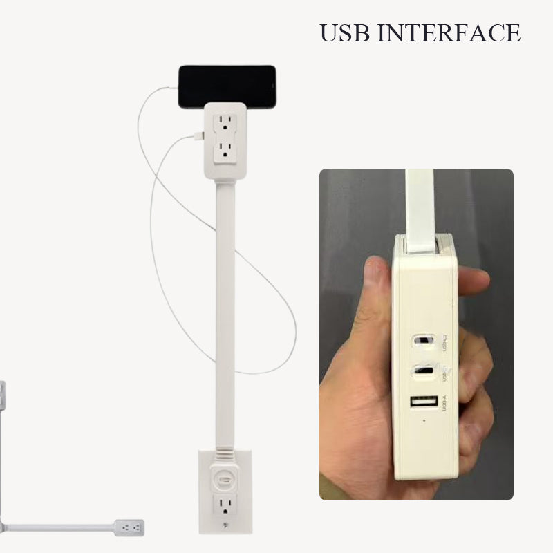 VoltFlex – Power Socket Swivel Extender – With USB port