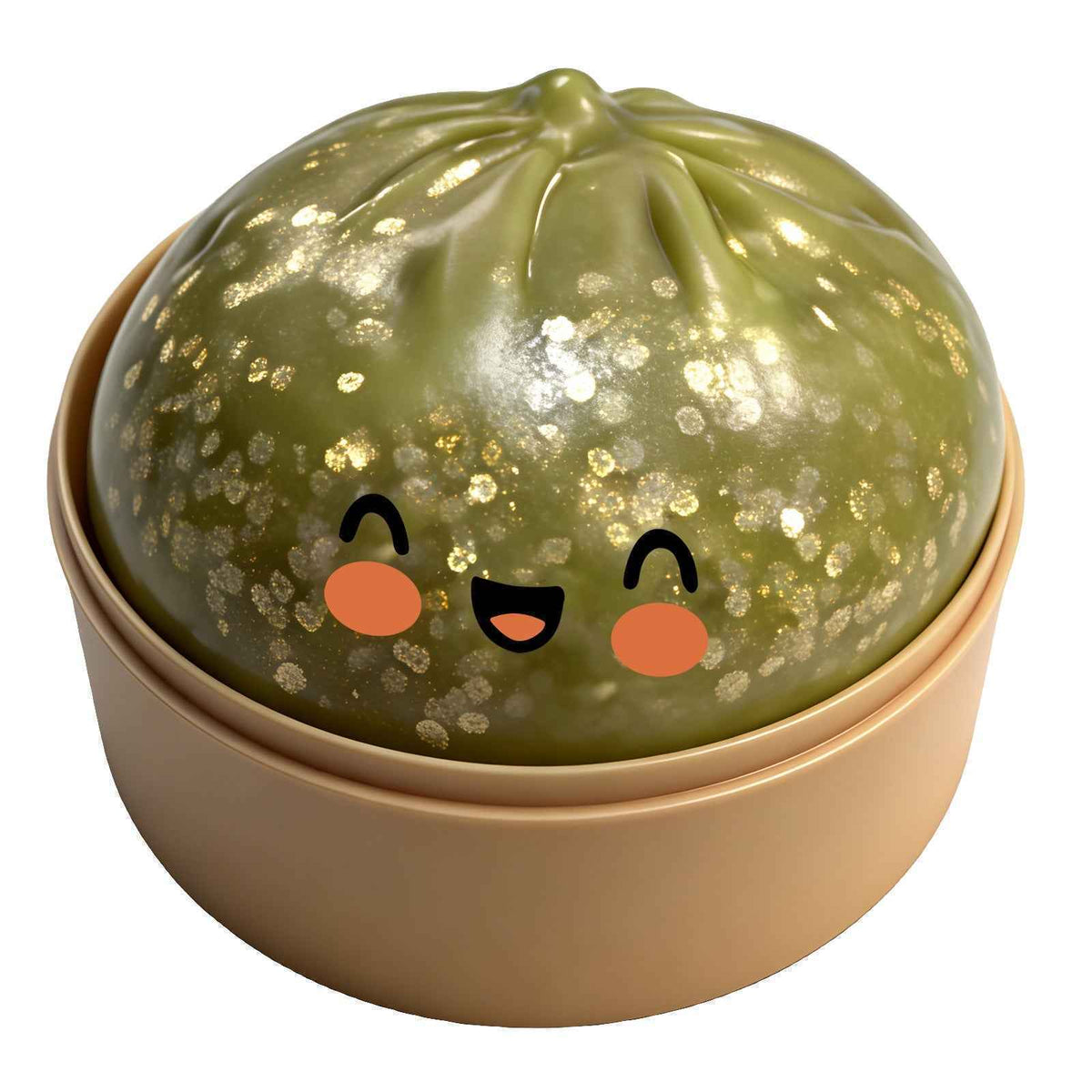 SoftCore – Glitter Sensory Squishy Toy – Smile-Dark Green