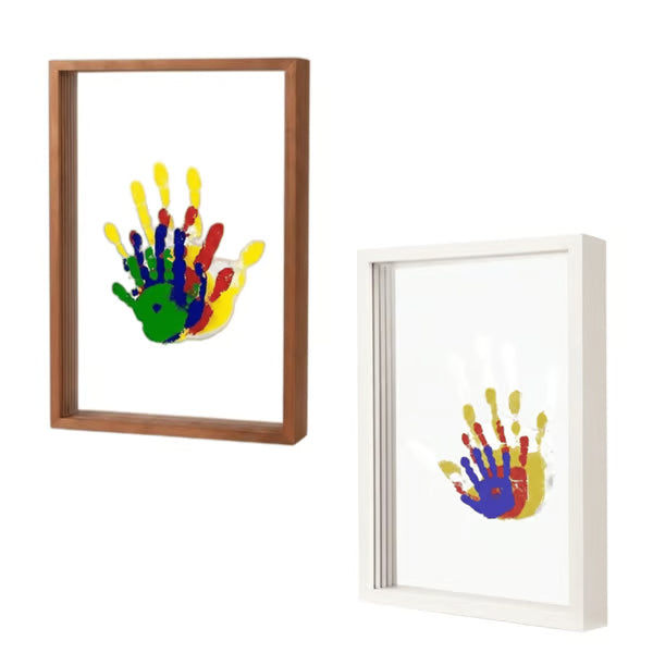 MemoryLayers – DIY 3D Display Frame – White + Wood-tone