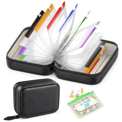 MediPack – Waterproof Pill Organizer Pouch Set – Black