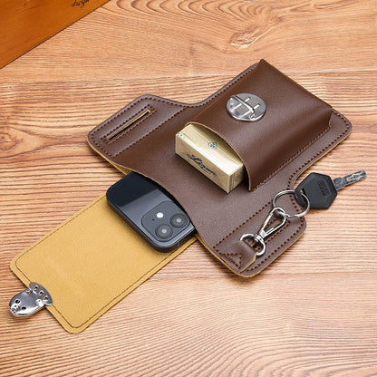 CarryCore – Multi-Pocket Utility Waist Bag – Brown