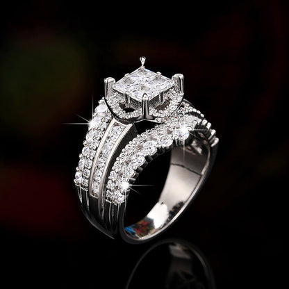 VitaSpark – Magnetic Therapy Crystal Ring – SquareSilver 2PCS / 5