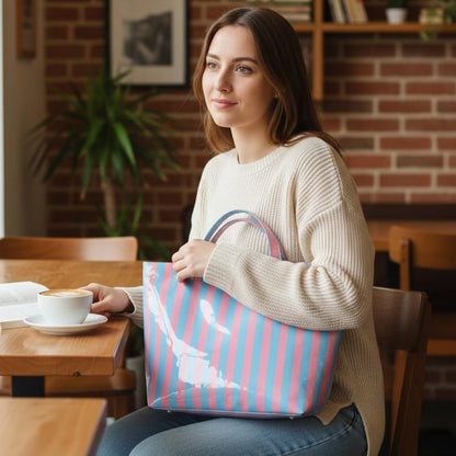 CarryWave – Durable Canvas Striped Tote Bag – image 2