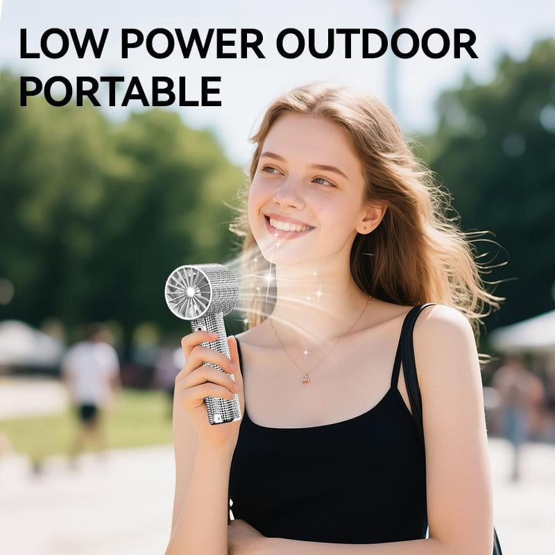 BreezeLux – Luxury Rechargeable Handheld Turbo Fan – image 7