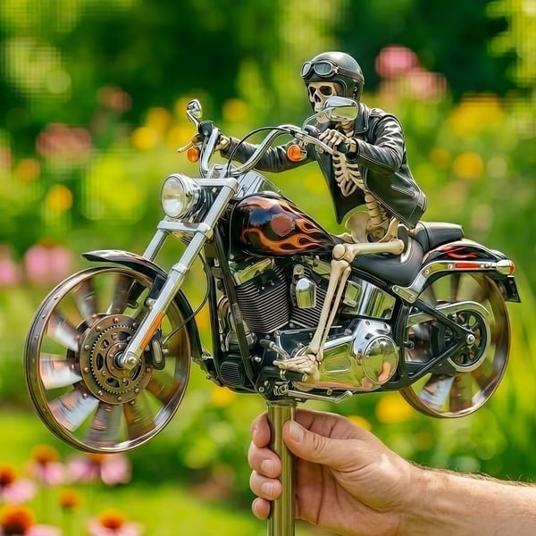 ReaperRide – Biker Skull Wind Spinner – image 2