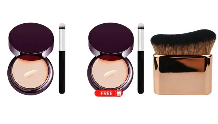 SkinPerfect – Full Coverage Concealer Brush Set – 01 Light (with brush) / 02 Medium (with brush) / Eye Concealer + Big Brush