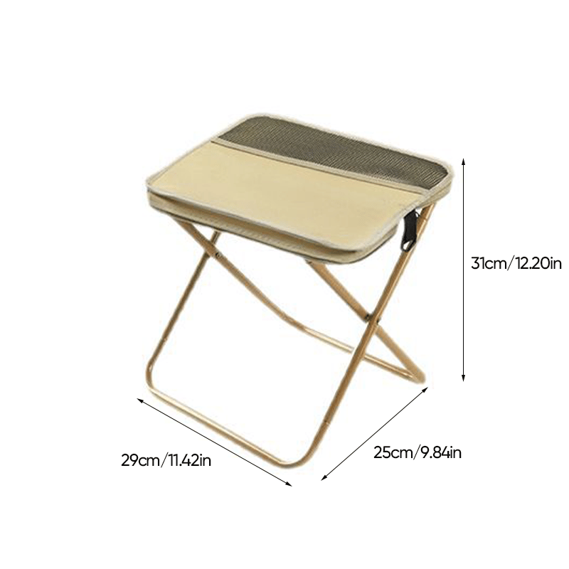 CarrySit – Travel Folding Stool – Khaki / Large (11.4 × 9.8 × 12.2 in)