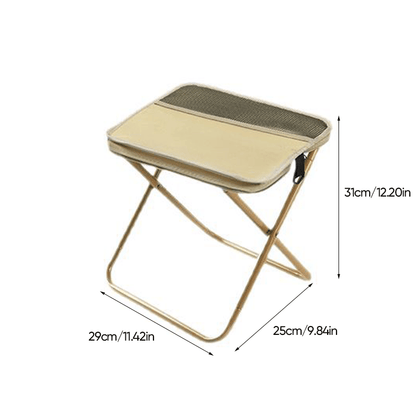 CarrySit – Travel Folding Stool – Khaki / Large (11.4 × 9.8 × 12.2 in)
