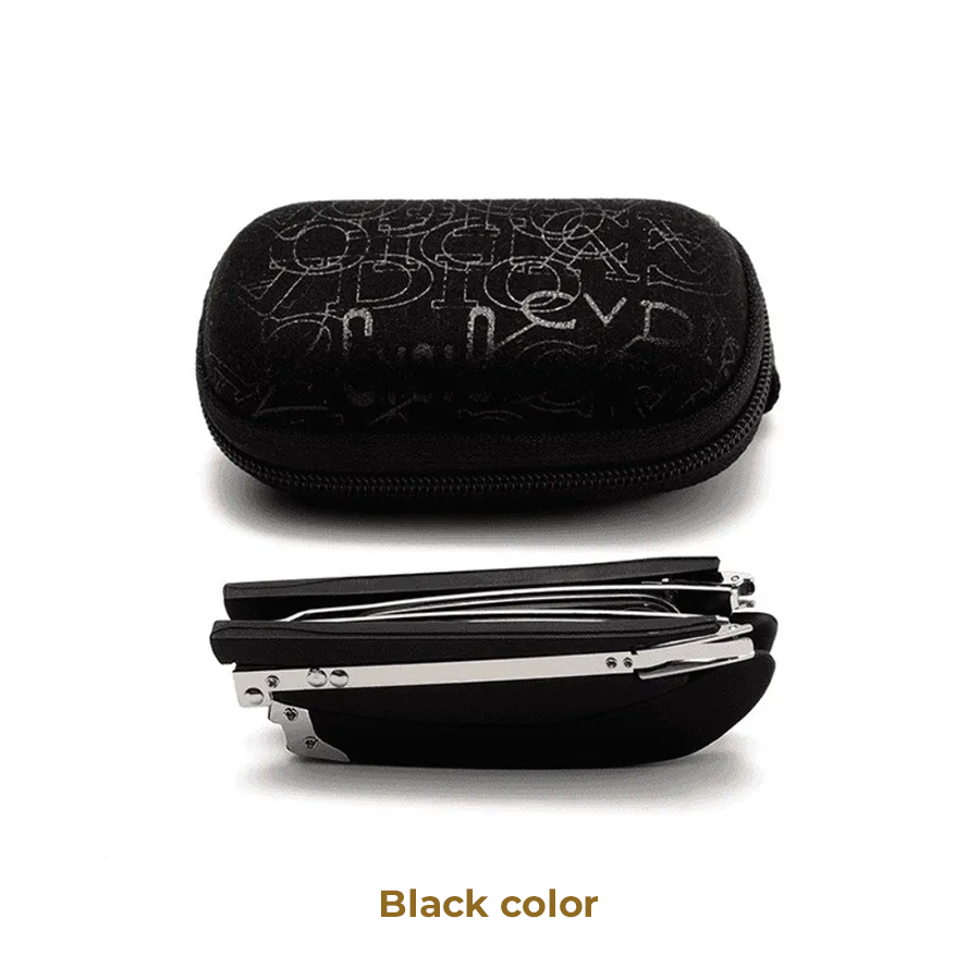 PocketVision – Mini Foldable Reading Glasses – Black / '+1.00-40-45 YEAR OF AGE / Buy 1