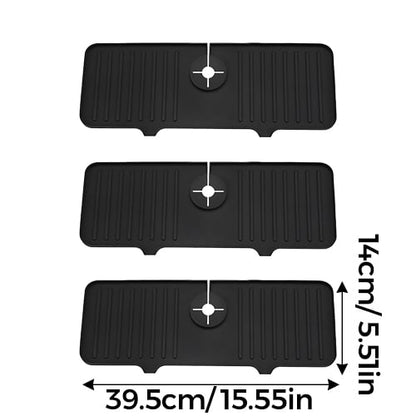 AquaGuard – Protective Kitchen Sink Faucet Mat – Black*3