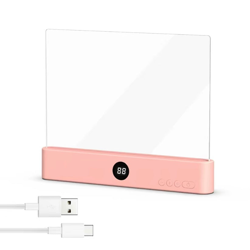 NightLume – Clear LED Rechargeable Reading Lamp – Pink / Buy 1