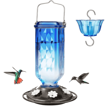 BloomNest – Hummingbird Nectar Feeder – BLUE