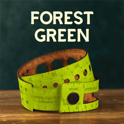 LumeMeasure – Professional Artisan Leather Wrap – Forest Green