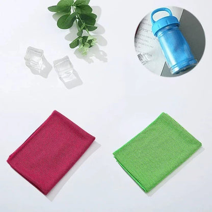 ChillWrap – Rapid Cooling Towel – Green / Rose