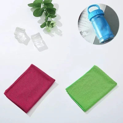 ChillWrap – Rapid Cooling Towel – Rose / Green