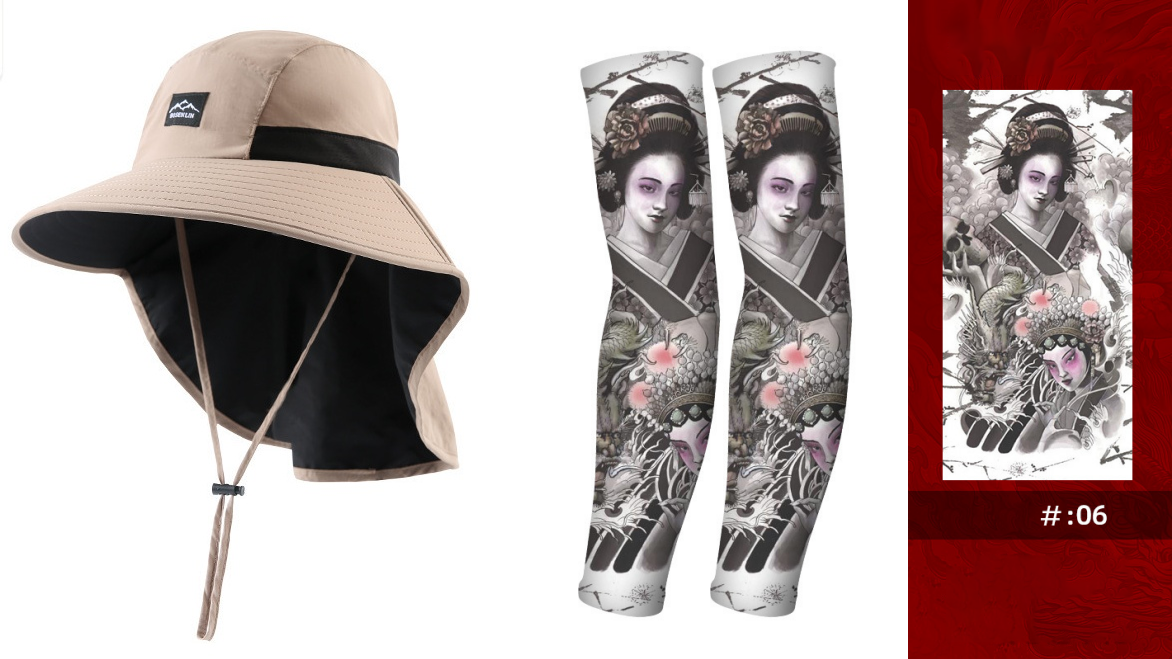 IceVeil – UV Blocking Compression Sleeves – 03 / '+ Sun hat
