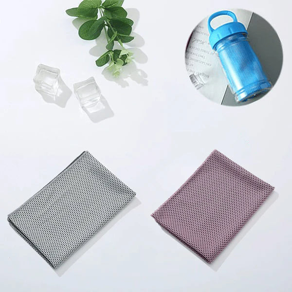 ChillWrap – Rapid Cooling Towel – Grey / Pink