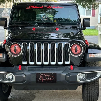 DriveCore – Monster Eye Headlight Decals – Red / Buy 1 Pair