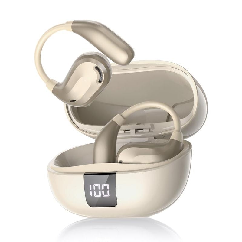 BassCloud – Ergonomic Wireless Headphones – Beige / With AI translation