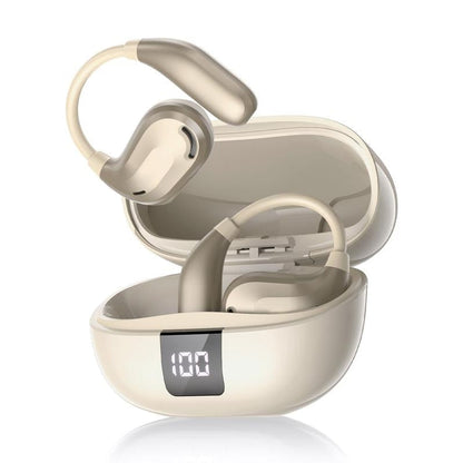 BassCloud – Ergonomic Wireless Headphones – Beige / With AI translation