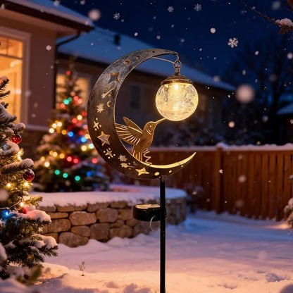 MoonFeather – Hummingbird Solar Garden Stake Light – image 2