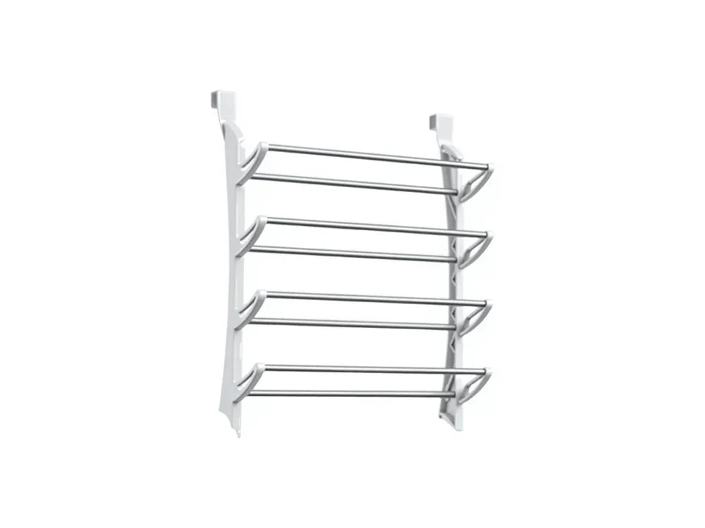 HomeStack – Vertical Space Saving Shoe Storage Rack – White (New) / 4-Tier