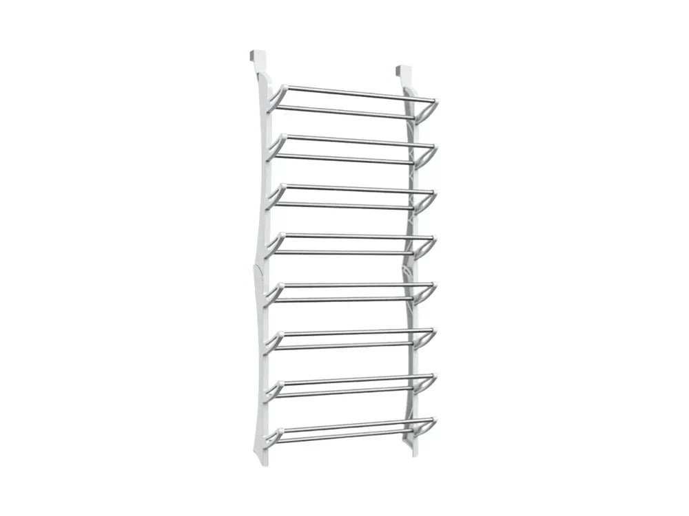 HomeStack – Vertical Space Saving Shoe Storage Rack – White (New) / 8-Tier